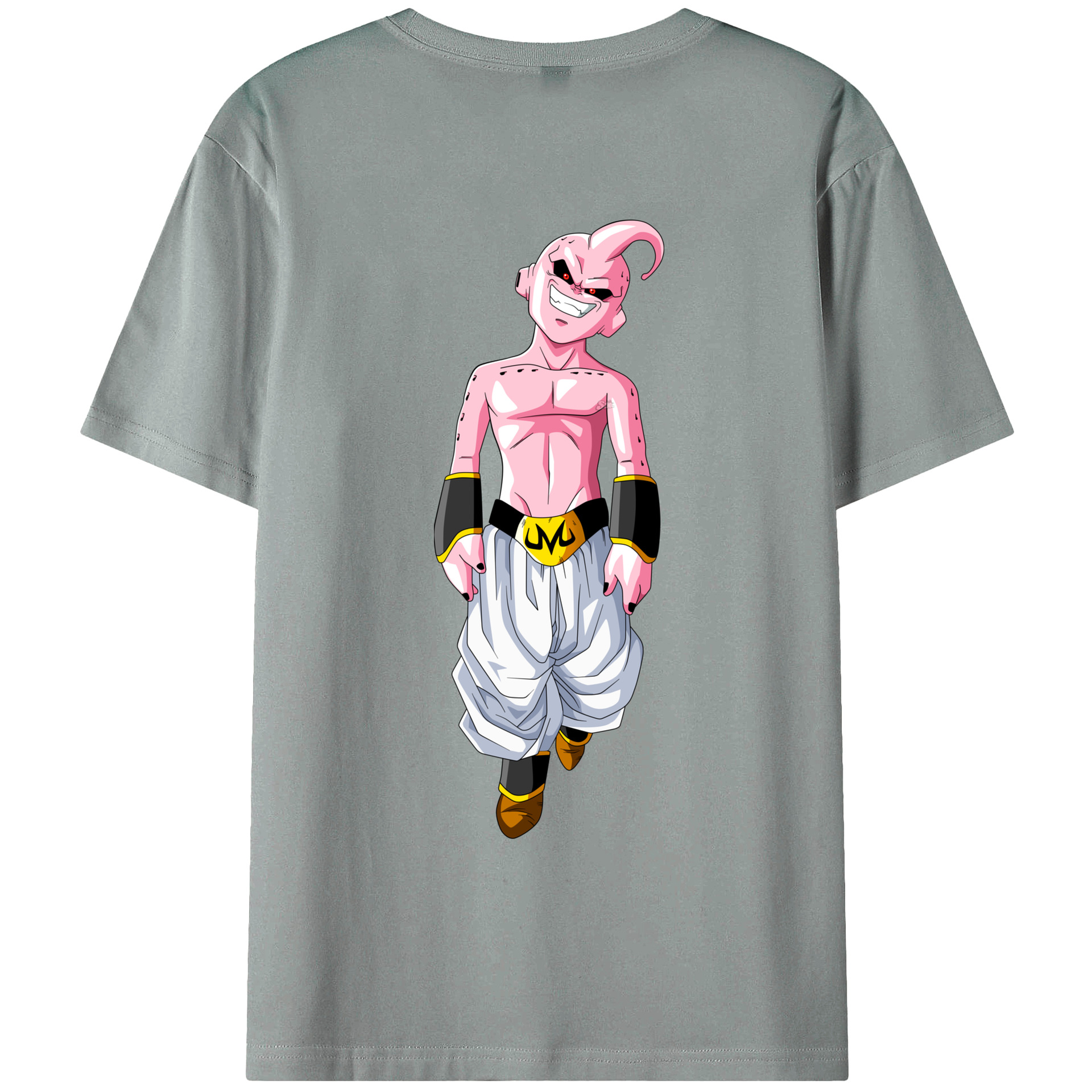 （画像用） ドラゴンボール 魔人ブウ DRAGON BALL Majin Buu 綿100％ メンズ半袖Tシャツ（バックプリント） 通気性